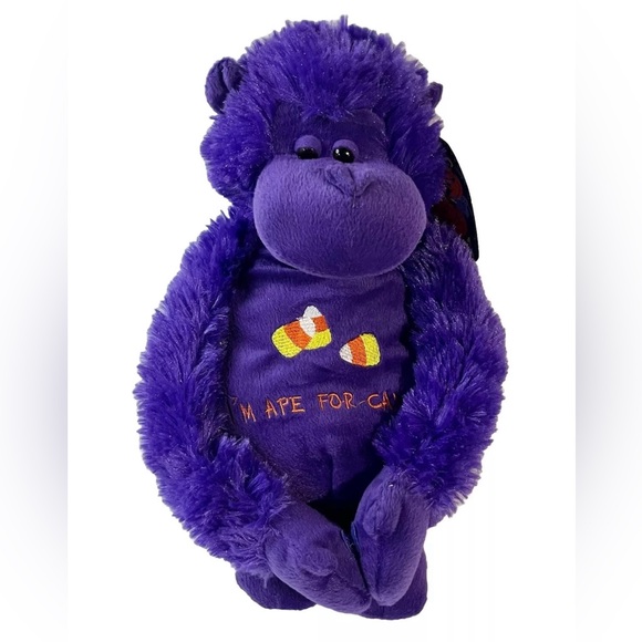 Sugar Loaf Halloween 13” Purple Gorilla I’m Ape For Candy ~Plush Stuffed Toy NWT - Picture 2 of 15